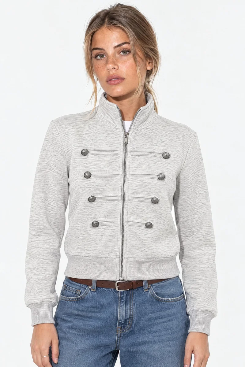بوسيم BUSEM Straight Front-Closure Jacket