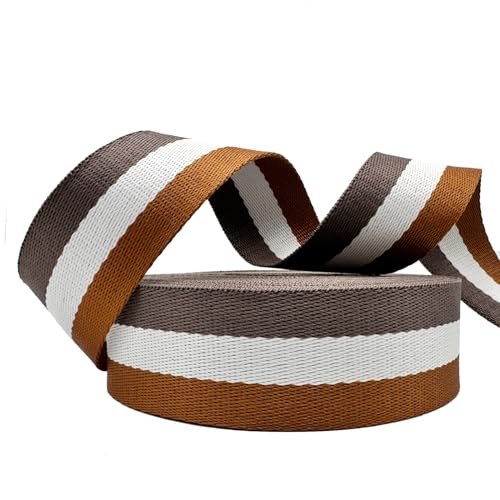 Dortrue Polyester Webbing Strap 15 inch Wide 12 Yard Striped Nylon Webbing for Bag Straps Replacement Crossbody - Image 1