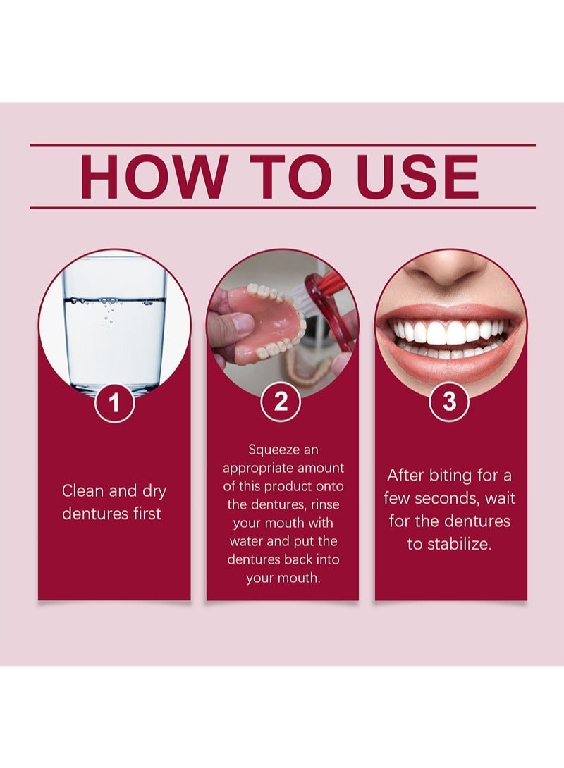 ORALHOE Long-lasting Thermoplastic Denture Adhesive for Refitting and Tightening Loose Dentures [Not a Glue Adhesive,Acts Like a Soft Reliner] (0.99 Oz) Hold Dentures for Up to 4 Days,Easy to Apply,Zinc Free - Image 5