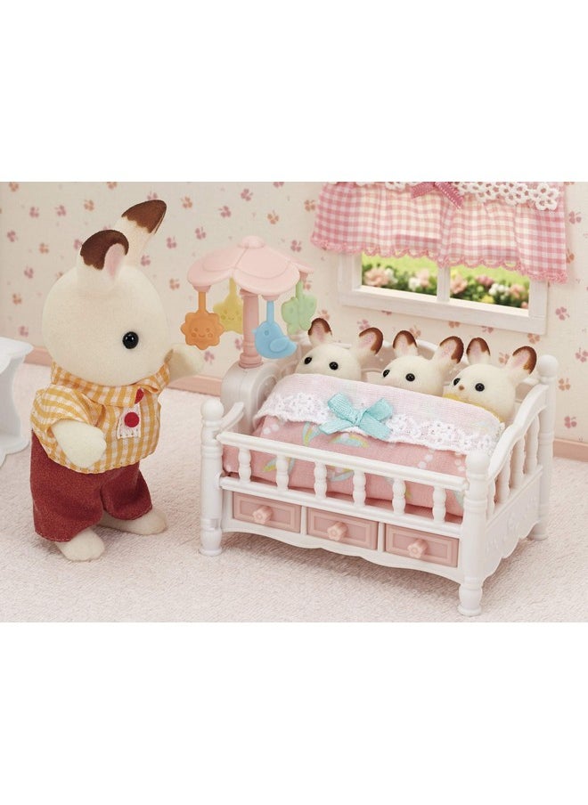 Calico Critters Calico Critters Crib with Mobile - Interactive Dollhouse Furniture Set with Working Features  - Image 4