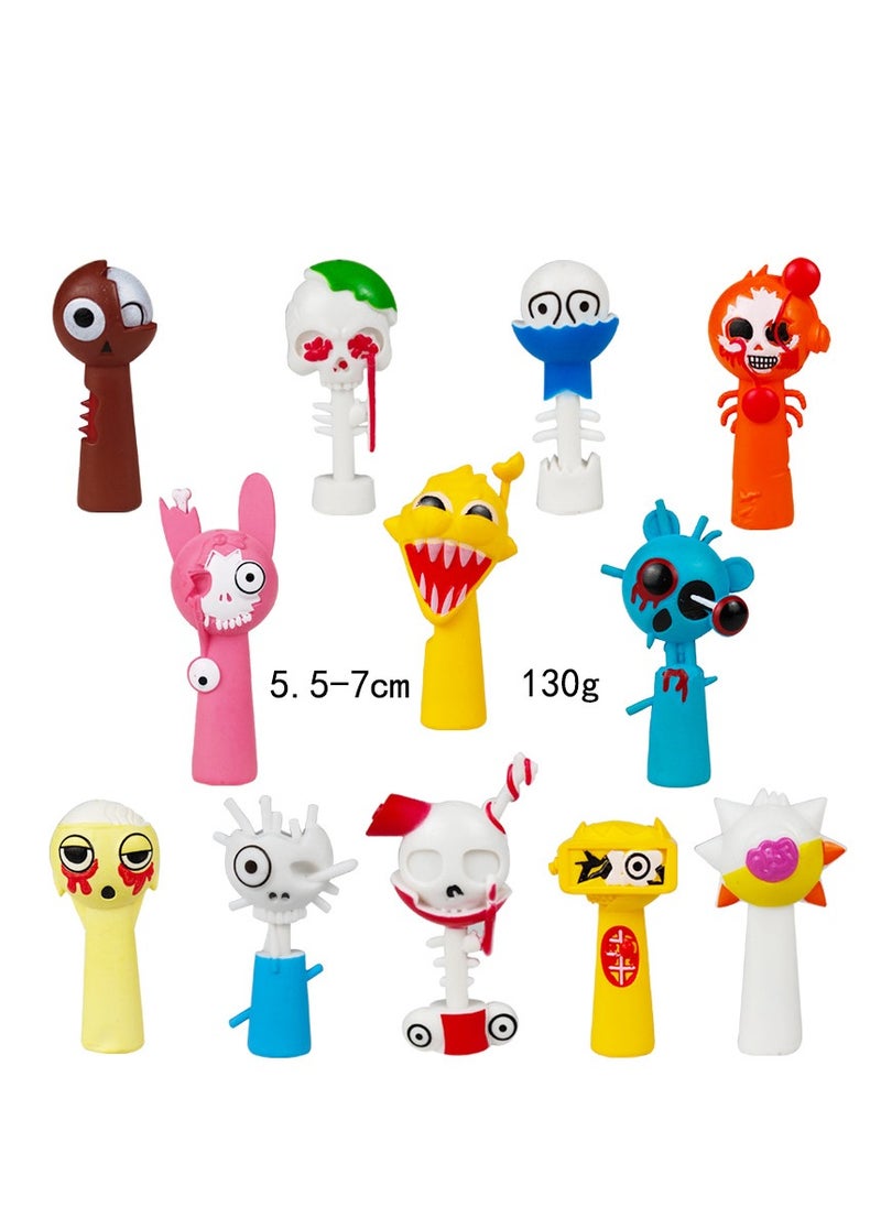 Y&D 12 Piece Sprunki  Figures The Sprunki  Action Figure Toys For Fans Sprunki Series Figures Model Birthday Cake Toppers 
