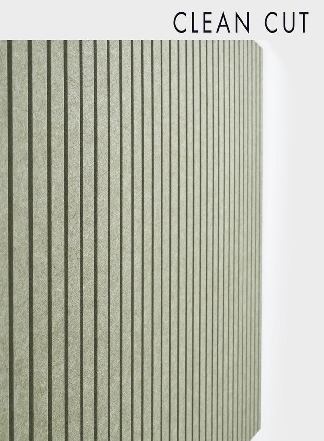 VIVELDA Large Cork Boards for Walls Black Felt Alternative - Slat Wall Paneling, Bulletin Board Tiles for Home Decor, Push Pin Corkboard Organizer for Office or Classroom-12-Pack Panel (Khaki Green) - Image 4