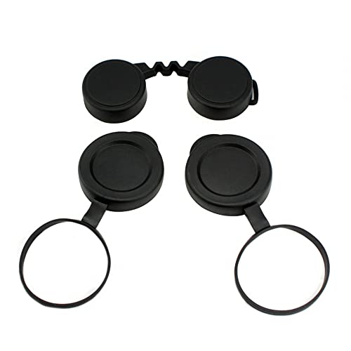 MiOYOOW 10x42 Optics Binocular Caps, Objective Lens Caps Rubber Waterproof Binoculars Protective Covers for Compact Binoculars - Image 1