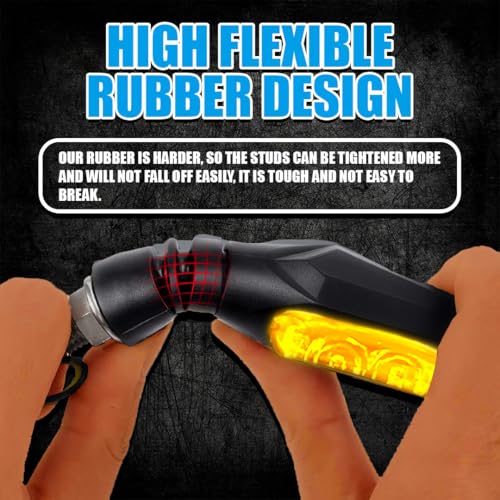 MOTO GENIUS KTM Waterproof Flexible Unbreakable Silicone Rubber LED Indicator Light | High Brightness Universal Fit for All Bikes (2 Pieces) - Image 3