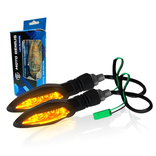 MOTO GENIUS KTM Waterproof Flexible Unbreakable Silicone Rubber LED Indicator Light | High Brightness Universal Fit for All Bikes (2 Pieces) - Image 1
