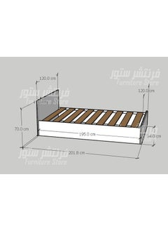 ماركة غير محددة سرير مودرن - عرض120 سم طول195 سم ، من فرنتشر ستور.  - Image 2