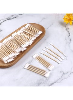 HQSLsund 200 Pack Cotton Swabs, Individually Wrapped Cotton Swab, Individually Wrapped Double Tipped Wooden Sticks for Ear, Make-up(4pcs per Bag, 200 Bags, Double Round End)  - Image 1