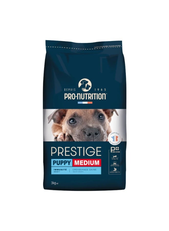 Pro Nutrition Prestige Puppy Medium Dry Dog Food - 3Kg - Image 1
