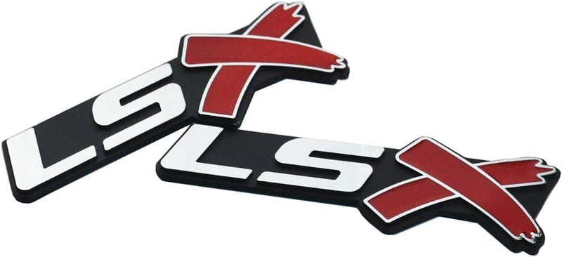 dgea Alitaver Chrome Red LSX Fender Emblem Decal Badge Nameplate Letter 3D Raised Strong Adhesive (Pair) - Image 4