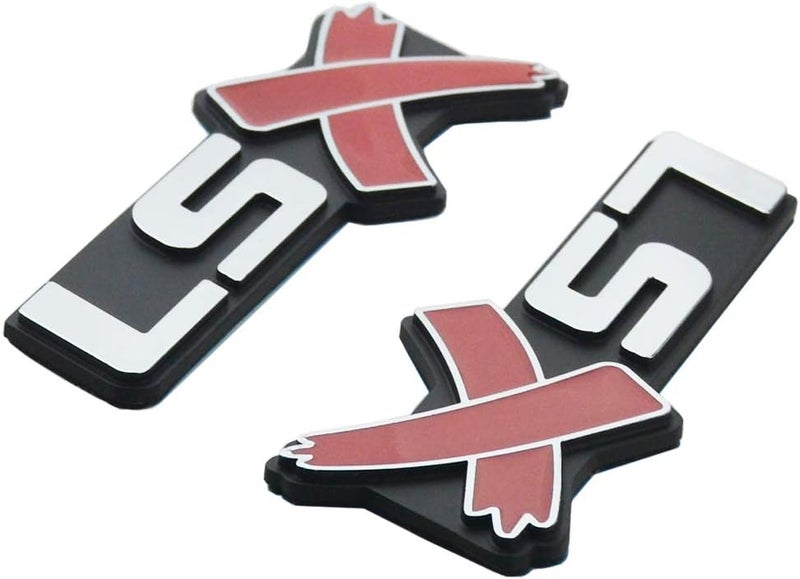 dgea Alitaver Chrome Red LSX Fender Emblem Decal Badge Nameplate Letter 3D Raised Strong Adhesive (Pair) - Image 2