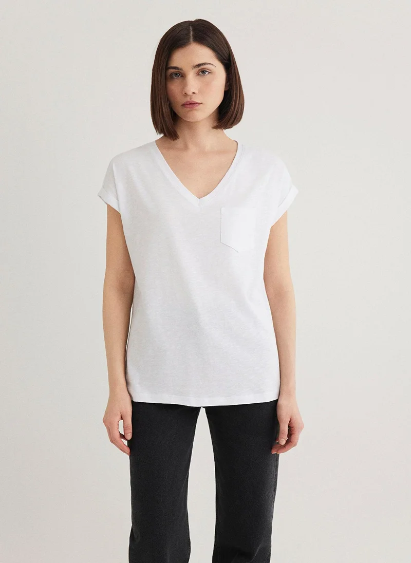 MAVI White Basic Top