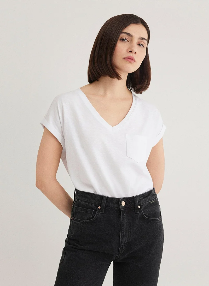 مافي White Basic Top