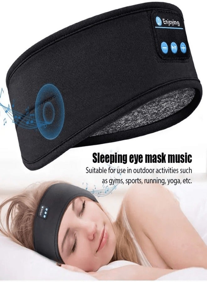 AROAQ Sleep Headphones Bluetooth Headband Elastic Wireless Upgrage Soft Sleeping Music Sport Eye Mask Long Time Play Headsets with Built in Speakers for Workout Running Yoga - Image 2