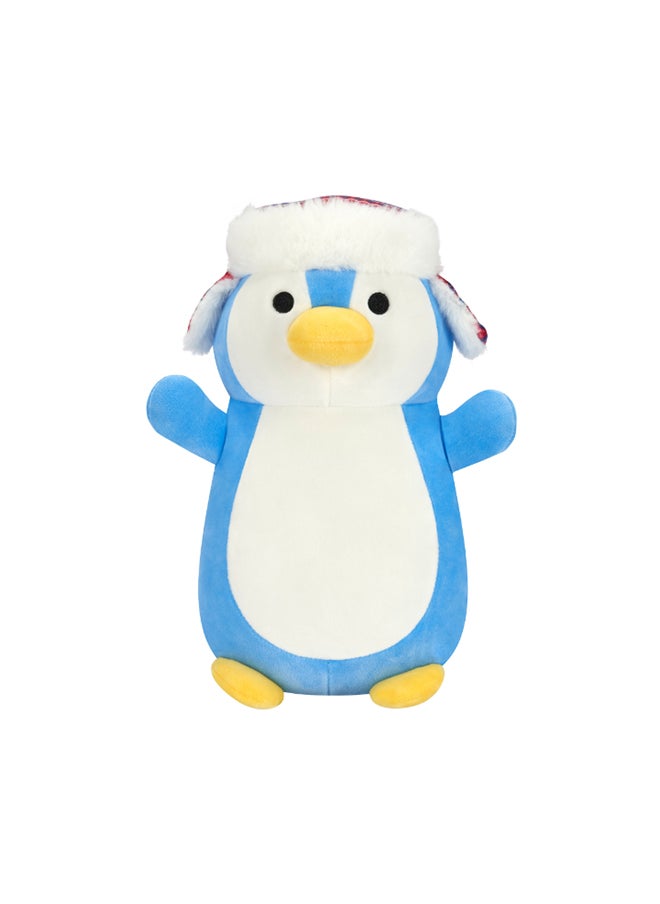 Squishmallows - 10 inch Blue Penguin w/Hat HugMee , Officially Licensed Kellytoy Plush Toy, Colorful Soft Toy, Gift for Kids, Girls & Boys Washable Squishy Stuff Toy Multicolor All Age - Image 1