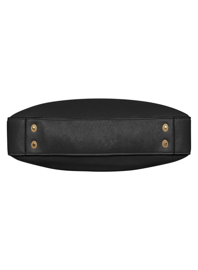 Accessorize London Women's Faux Leather Black Sapphire laptop handheld Bag - Image 4