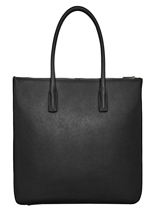 Accessorize London Women's Faux Leather Black Sapphire laptop handheld Bag - Image 3