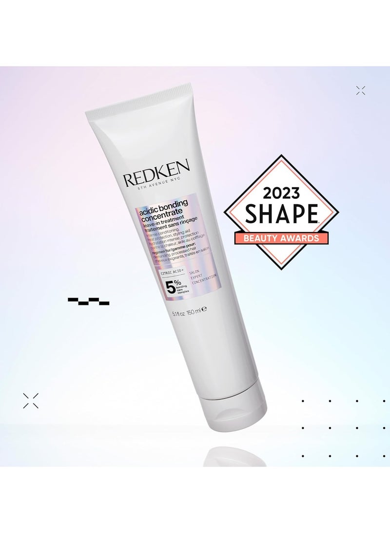 Redken Leave In Conditioner for Damaged | Hair Repair | Strengthens Weak and Brittle Hair | Acidic Bonding Concentrate |For All Hair Types | 5.1 Fl Oz - Image 2