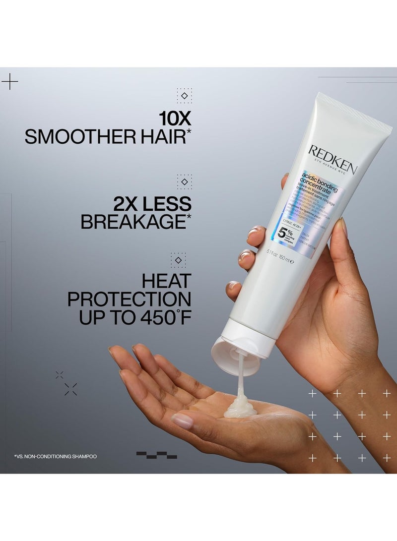 Redken Leave In Conditioner for Damaged | Hair Repair | Strengthens Weak and Brittle Hair | Acidic Bonding Concentrate |For All Hair Types | 5.1 Fl Oz - Image 3