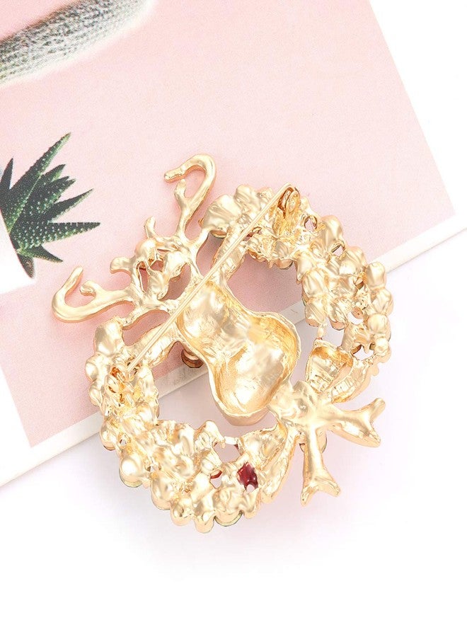 Daxi Christmas Brooch Pin Jingle Bell Snowflake Reindeer Christmas Tree Xmas Pins Set Christmas Decoration for Women (Elk) - Image 5