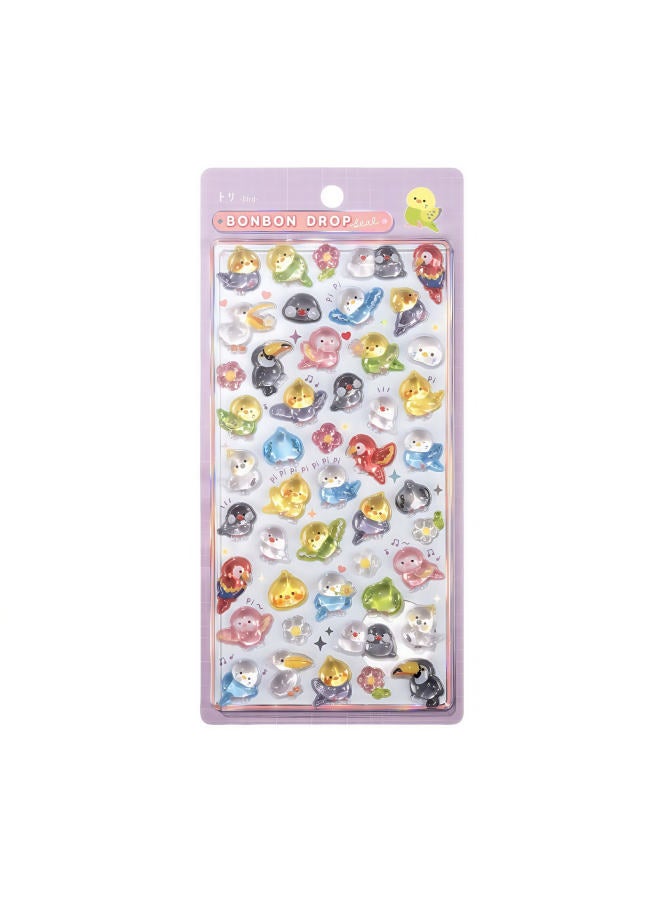 Flash Hot Shimmer Stickers 3d Relief Stickers Solid Children's Cartoon Animal Crystal Phone Case Decorations - Image 1