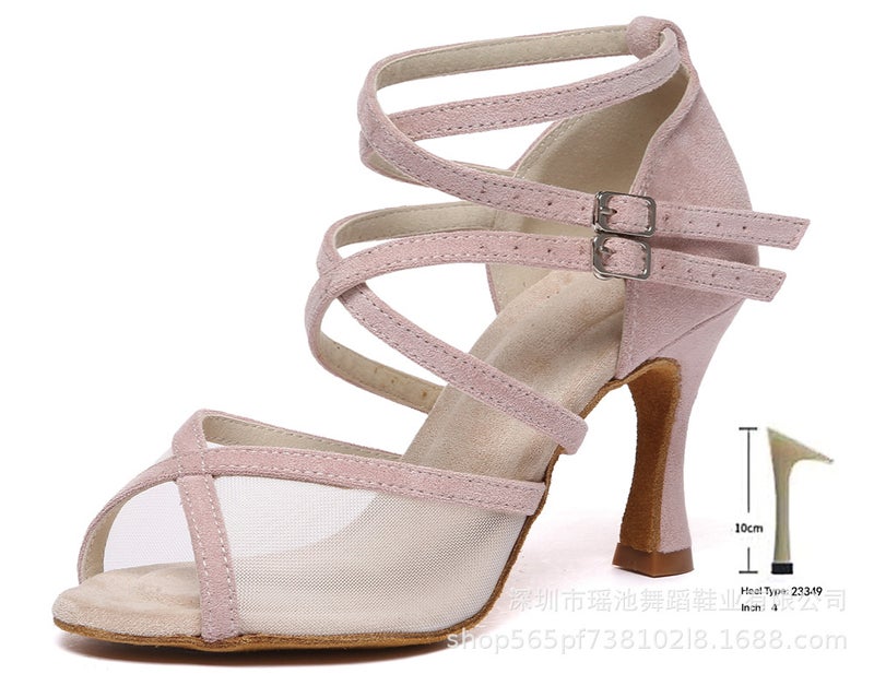 Fashion Skin Color New Women'S Adult Salsa Sandals Latin Cha Cha Rumba Bachata Practice Dance Shoes - Image 1
