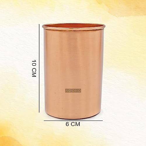 Adoko Pure Copper Water Jug 1.5 Litre with 2 Copper Glasses (300ml Each) | Ayurvedic Copper Pitcher Set for Drinking & Storage for Health & Wellness - Image 4