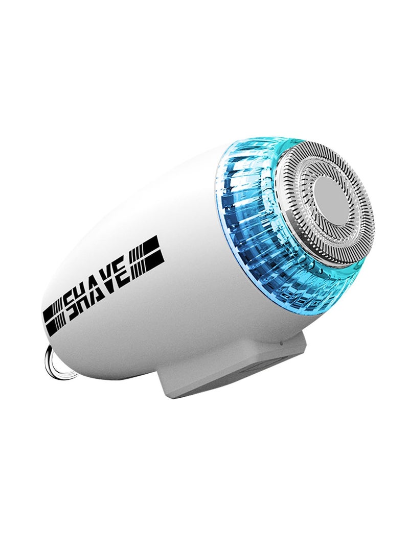 Zikra Electric Turbine Shaver, Multifunction Portable Travel Men's Shaver, for Men's Beard Shaving Trimming Grooming, White - Image 1