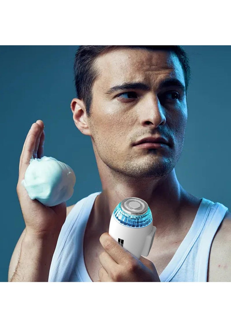 Zikra Electric Turbine Shaver, Multifunction Portable Travel Men's Shaver, for Men's Beard Shaving Trimming Grooming, White - Image 2