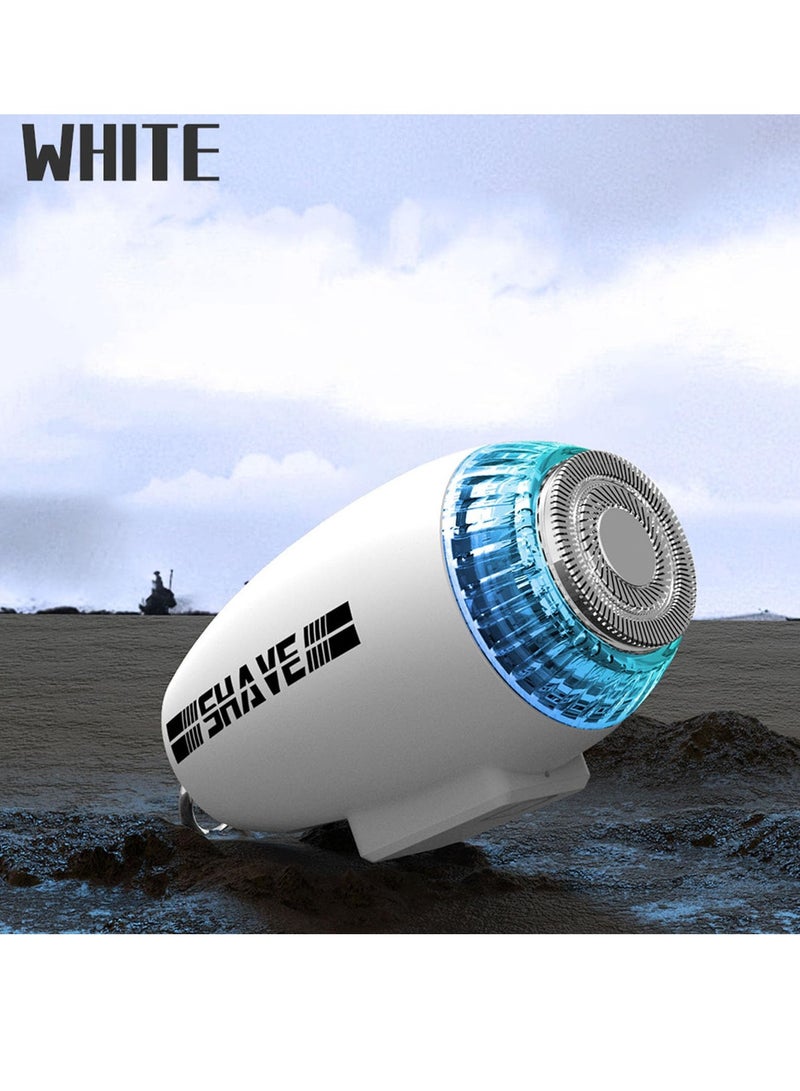 Zikra Electric Turbine Shaver, Multifunction Portable Travel Men's Shaver, for Men's Beard Shaving Trimming Grooming, White - Image 3