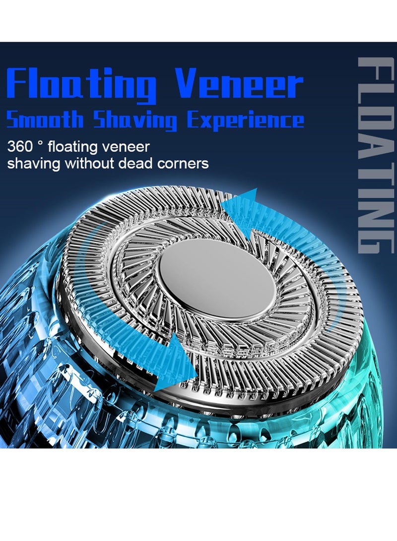 Zikra Electric Turbine Shaver, Multifunction Portable Travel Men's Shaver, for Men's Beard Shaving Trimming Grooming, White - Image 4