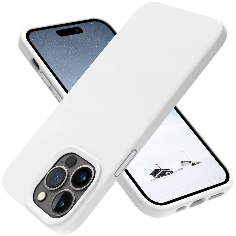 OTOFLY Designed for iPhone 14 Pro Max Case Silicone Shockproof Slim Thin Phone Case for iPhone 14 Pro Max 67 inch White - Image 1