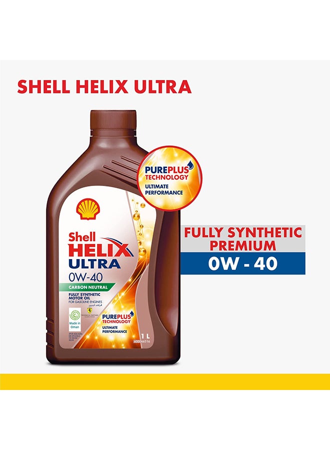 Shell Helix Ultra 0W-40 Fully Synthetic Motor Oil (12 X 1 Litre Carton) - Image 4