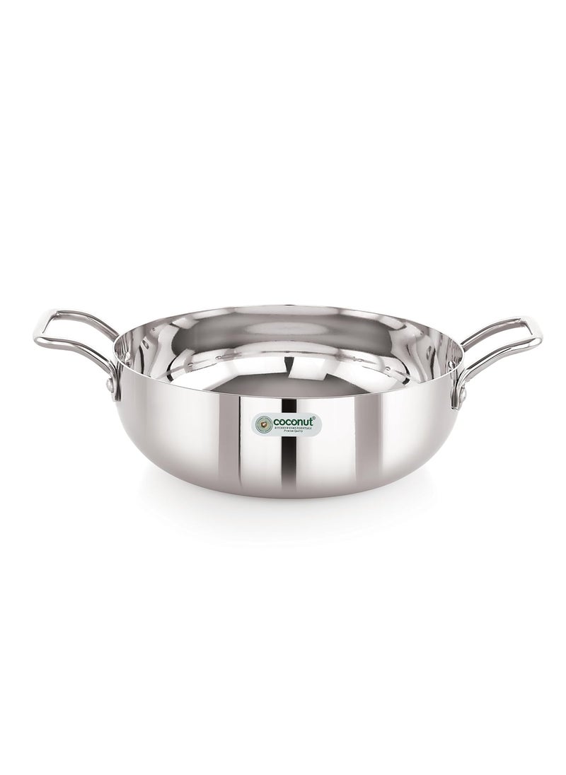 Coconut coconut Neutron Stainless Steel 18G Kadai for Cook n Serve - 1 Unit - Capacity - 2000ML  - Image 1