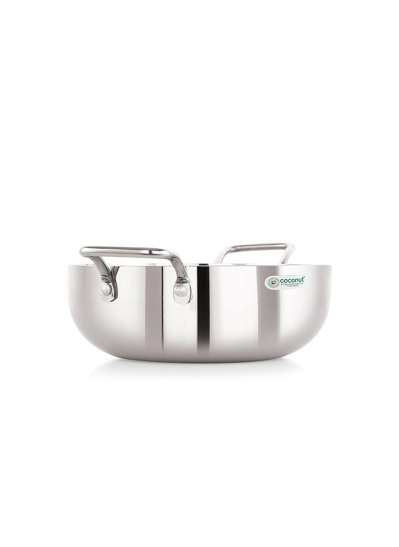 Coconut coconut Neutron Stainless Steel 18G Kadai for Cook n Serve - 1 Unit - Capacity - 2000ML  - Image 2