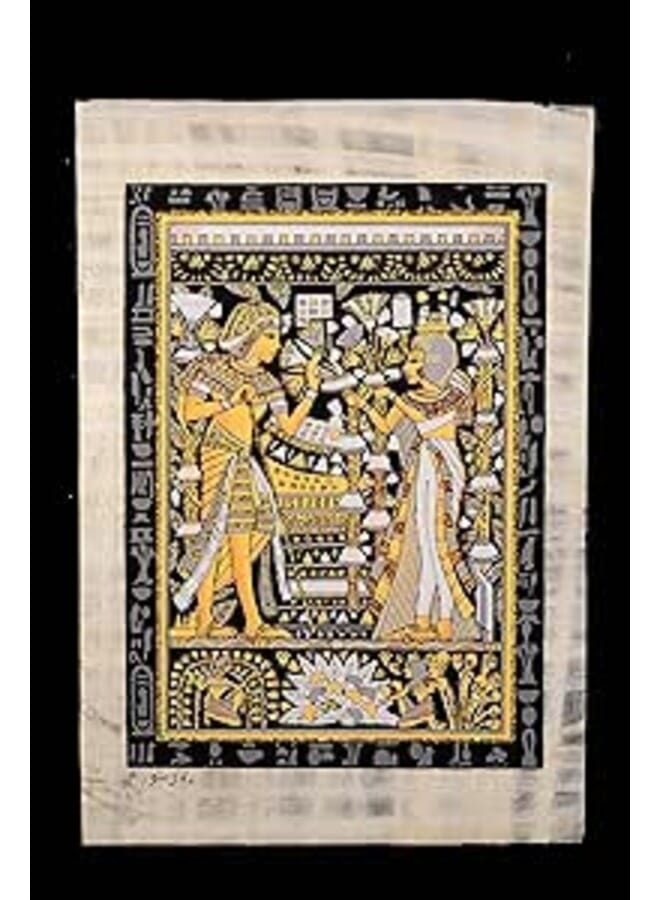 غراء البردي الفرعوني المصري في الليل 