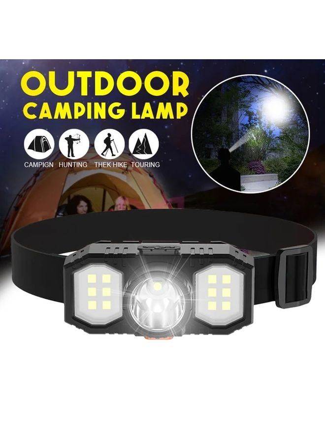 USB Rechargeable LED Headlamp With COB Floodlight Portable Outdoor Work Light - Image 2