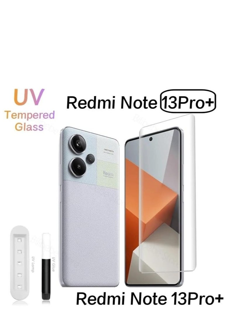 Generic Full Glass Screen Protector For Xiaomi Redmi Note 13 Pro+ Plus 5G UV Tempered Glass Full Glue Cover Screen Protector For Fingerprint Unlock Screen Glass Film  - Image 5