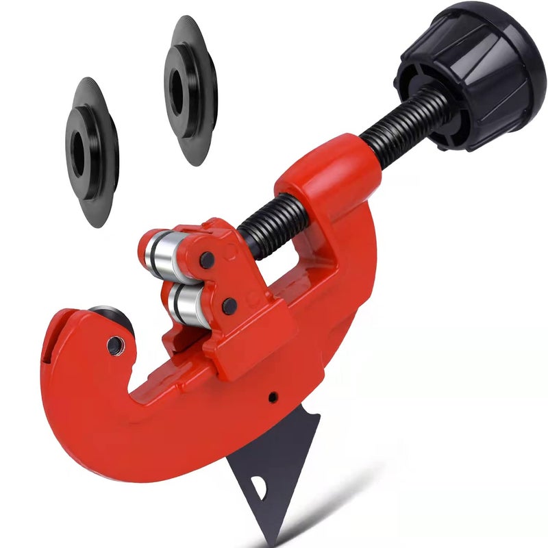 Anmxkoo Pipe Cutter Tool Professional Copper Pipe Cutter Kit with 2Pcs Spare Blade Quick and Clean Cuts 18 to 114 Mini Tubing Cutter for Aluminum Copper Thin Stainless Steel Pipe