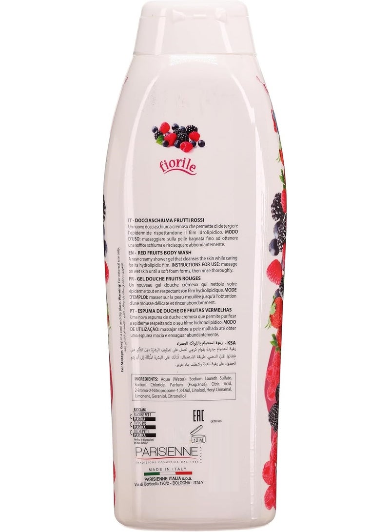 Parisienne Fiorile Red Fruits Body Wash Ph Neutral 500 ML - Image 2