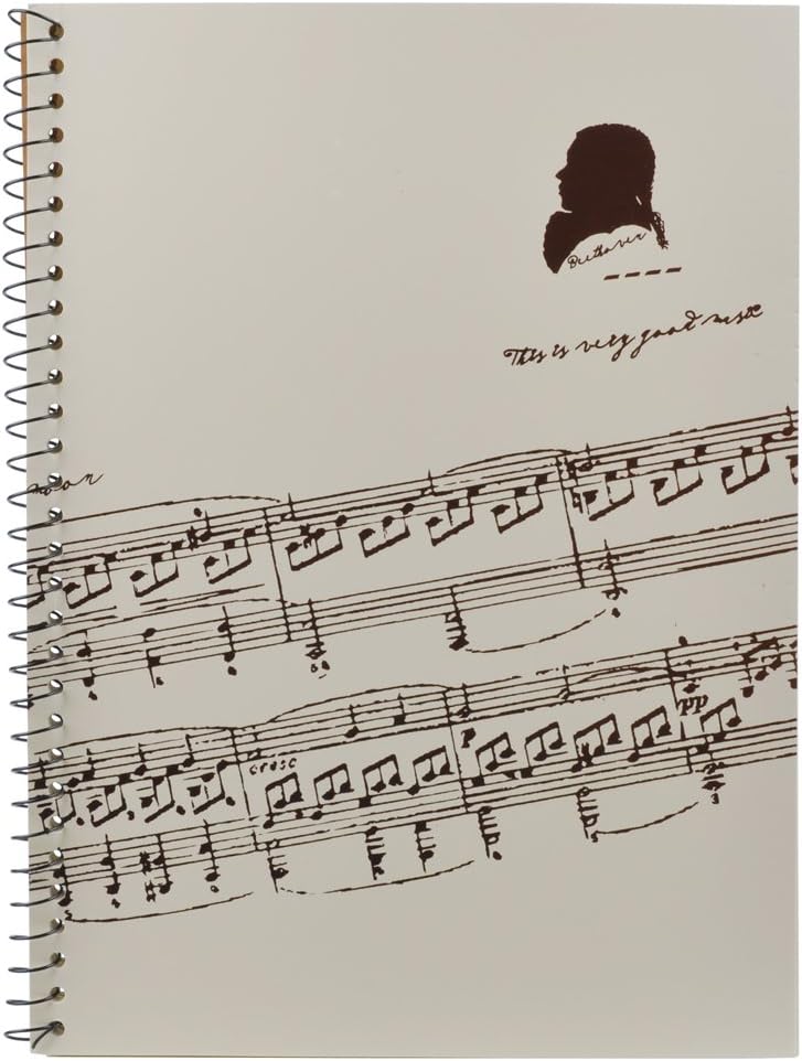 PUNK Blank Sheet Music Composition Notebooks 100 Pages Stave Notebook,Musical Notation Staff Notebook,Music Manuscript Paper - Image 1