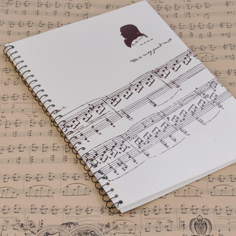 PUNK Blank Sheet Music Composition Notebooks 100 Pages Stave Notebook,Musical Notation Staff Notebook,Music Manuscript Paper - Image 2