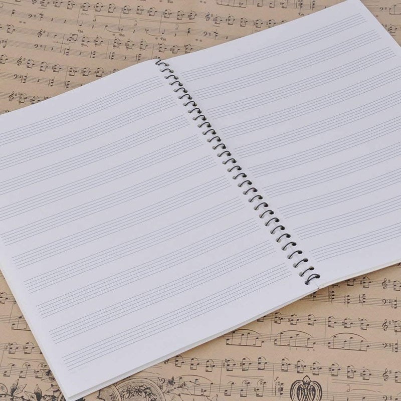 PUNK Blank Sheet Music Composition Notebooks 100 Pages Stave Notebook,Musical Notation Staff Notebook,Music Manuscript Paper - Image 5