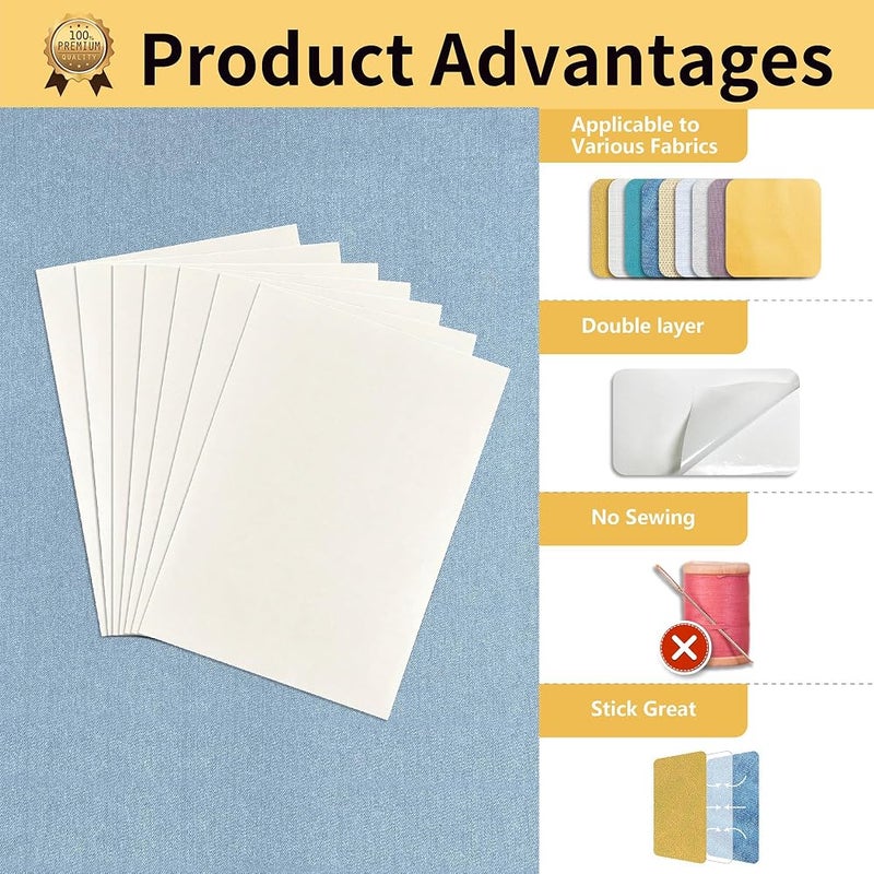 TransOurDream Iron on Double Sided Adhesive Sheets (10 Sheets, A4),Heat Adhesive,Press-on Patch Heat Melt Fabric Glue Sheet, Easy to Cut, Great Stickiness(SA-AIF-10) - Image 5