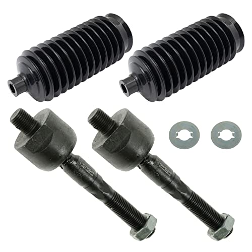TRQ Front Steering Kit Steering Rack & Pinion Bellow Tie Rod Compatible with 2003-2007 Honda Accord - Image 1