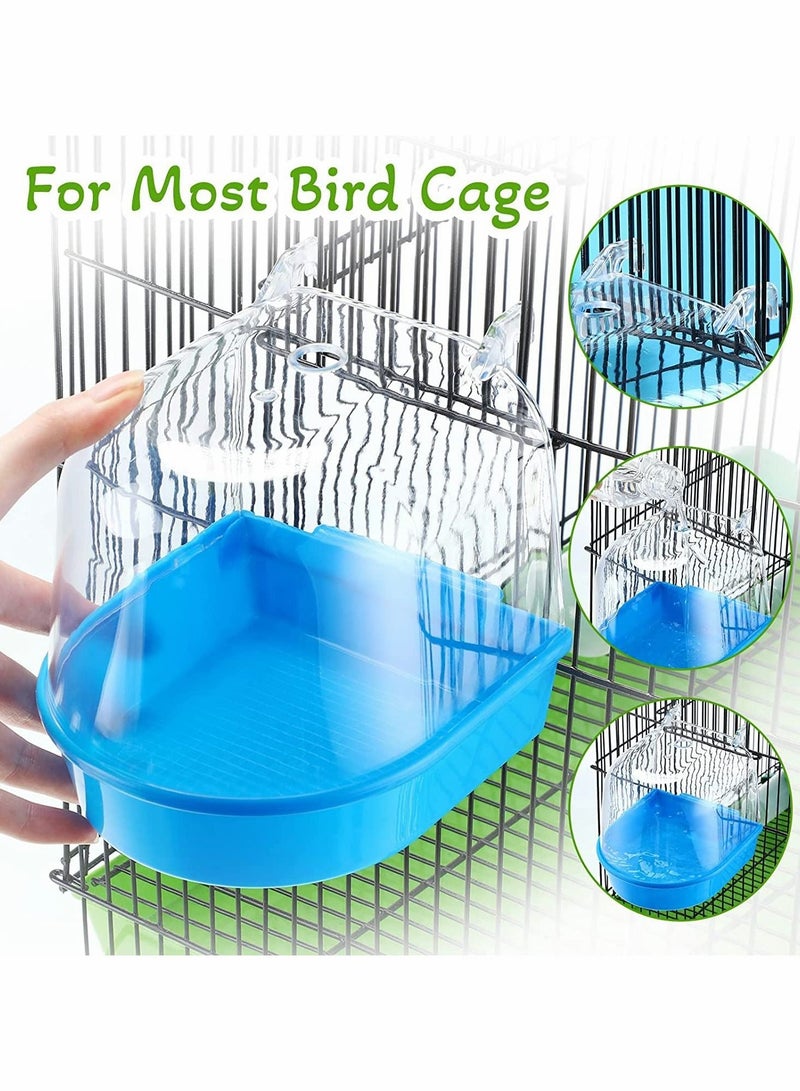 Bird Bath Box2 Pcs Caged Parrot Bathing Tub Parakeet Birdcage Accessory Supplies Bathroom - Image 3