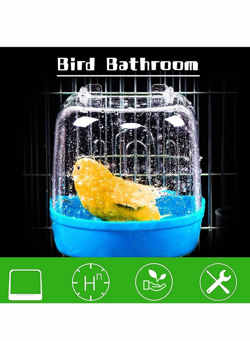 Bird Bath Box2 Pcs Caged Parrot Bathing Tub Parakeet Birdcage Accessory Supplies Bathroom - Image 4