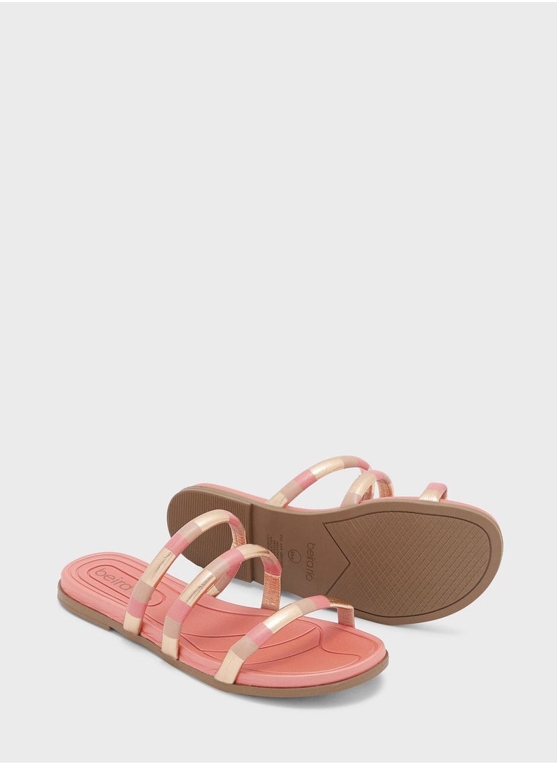 Beira Rio - Norah Multi Strap Flat Sandals - Image 1
