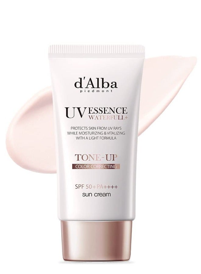 dAlba d'alba Piedmont Italian White Truffle Waterfull Tone-up Sunscreen, Vegan Skincare, Tinted Moisturizer with SPF 50+ PA++++, Glowy Sunscreen, Gentle and Safe Use for all Skin Types - Image 1
