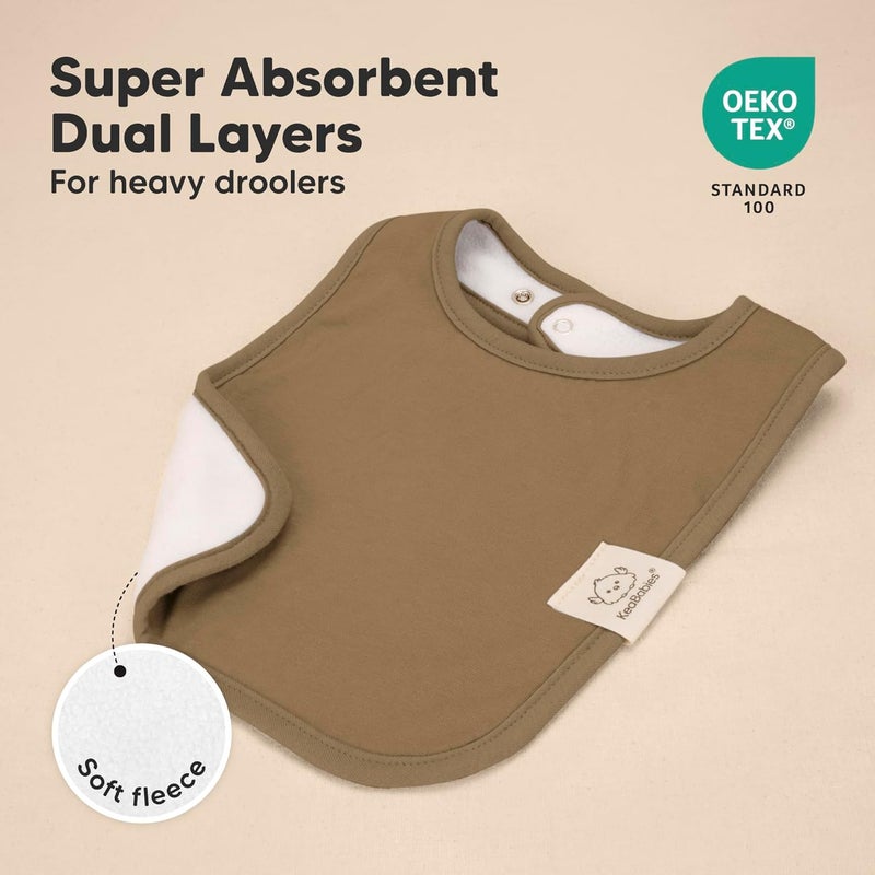 8-Pack Organic Baby Bibs - Super Absorbent Drooling Teething Bibs for Infants and Toddlers - Image 4