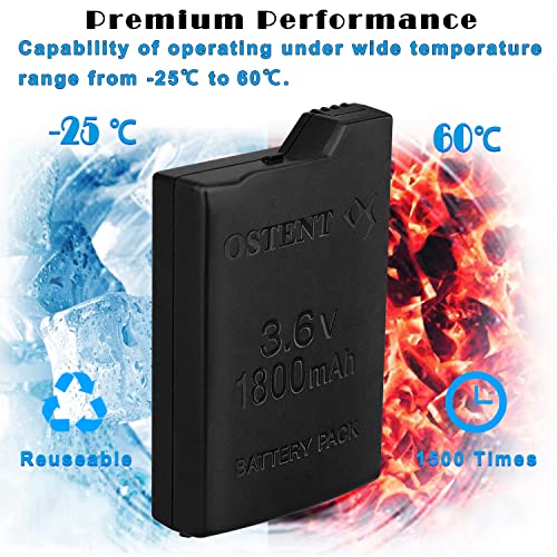 OSTENT 1800mAh 3.6V Lithium Ion Li-ion Polymer Rechargeable Battery Pack Replacement for Sony PSP 1000 PSP-110 Console - Image 4
